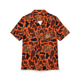 Orange Camp Hawaiian Shirt - Perfect for Summer, Beach Trips, Tropical Vacations, Pool Parties, Casual Outings