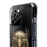 Clear Magnetic Phone Case — 'Just Pulls' Deer Skull Hunting Design