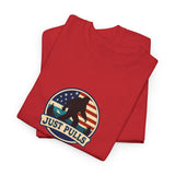 Just Pulls Bigfoot Shirt – American Flag Bigfoot Graphic Tee
