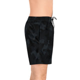 BlueFin Tuna Camo Print Men's Mid-Length Swim Shorts (AOP)