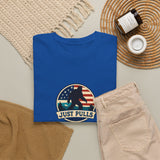 Just Pulls Bigfoot Shirt – American Flag Bigfoot Graphic Tee