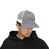 Trucker Cap — Minimalist Wave Logo "Just Kulls" Mesh Snapback
