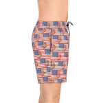USA Print Men's Mid-Length Swim Shorts (AOP)