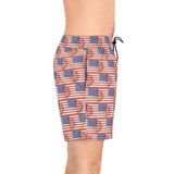 USA Print Men's Mid-Length Swim Shorts (AOP)