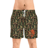 Camo Print Men's Mid-Length Swim Shorts (AOP)