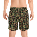 Camo Print Men's Mid-Length Swim Shorts (AOP)
