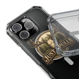 Clear Magnetic Phone Case — 'Just Pulls' Deer Skull Hunting Design
