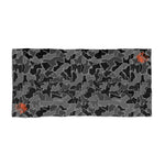 Black Camo Fish Beach Towel