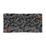 Black Camo Fish Beach Towel