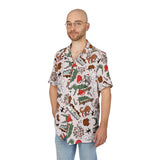 Christmas Vacation Pattern Hawaiian Shirt – Retro Christmas AOP Button-Down