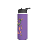 Stainless Steel Mermaid Water Bottle, Standard Lid