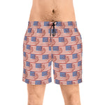 USA Print Men's Mid-Length Swim Shorts (AOP)