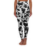Cow Print High Waisted Yoga Leggings (AOP)