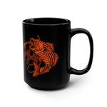 Orange & Black Mug, 15oz