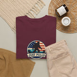 Just Pulls Bigfoot Shirt – American Flag Bigfoot Graphic Tee