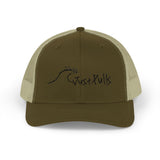 Trucker Cap — Minimalist Wave Logo "Just Kulls" Mesh Snapback