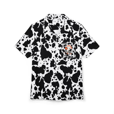 Cow print Hawaiian Shirt - Perfect for Summer, Beach Trips, Tropical Vacations, Pool Parties, Casual Outings