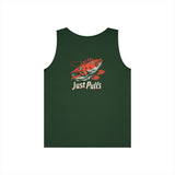 Fishing Vibes Unisex Heavy Cotton Tank Top, Summer Apparel, Outdoor Wear, Gift for Fishermen, Beach Day Outfit, Casual Style