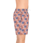 USA Print Men's Mid-Length Swim Shorts (AOP)
