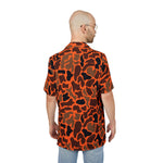 Orange Camp Hawaiian Shirt - Perfect for Summer, Beach Trips, Tropical Vacations, Pool Parties, Casual Outings
