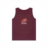 Fishing Vibes Unisex Heavy Cotton Tank Top, Summer Apparel, Outdoor Wear, Gift for Fishermen, Beach Day Outfit, Casual Style