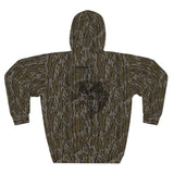 Striper Bottomland Camo Christmas Hoodie, Outdoor Wear, Fishing Gift, Hunting Apparel, Cozy Sweatshirt, Nature Lover Hoodie