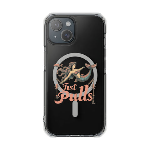 Just Pulls Fishing Mermaid Phone Case – Magnetic Clear Impact Case for Anglers