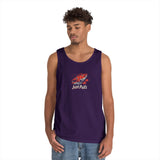 Fishing Vibes Unisex Heavy Cotton Tank Top, Summer Apparel, Outdoor Wear, Gift for Fishermen, Beach Day Outfit, Casual Style