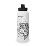 Fish Stainless Steel Water Bottle, Sports Lid