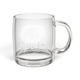 Engraved Glass Coffee Mug — 12.25 oz Clear Personalized Drinkware