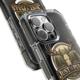 Clear Magnetic Phone Case — 'Just Pulls' Deer Skull Hunting Design