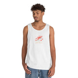 Fishing Vibes Unisex Heavy Cotton Tank Top, Summer Apparel, Outdoor Wear, Gift for Fishermen, Beach Day Outfit, Casual Style