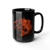 Orange & Black Mug, 15oz