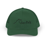 Trucker Cap — Minimalist Wave Logo "Just Kulls" Mesh Snapback