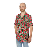 Christmas Camo Hawaiian Shirt — Red & Green Holiday Aloha Button-Down