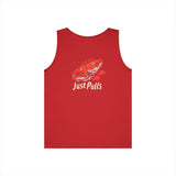 Fishing Vibes Unisex Heavy Cotton Tank Top, Summer Apparel, Outdoor Wear, Gift for Fishermen, Beach Day Outfit, Casual Style