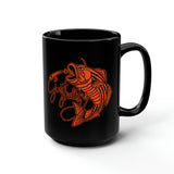 Orange & Black Mug, 15oz