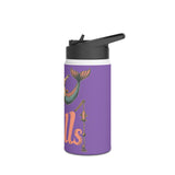 Stainless Steel Mermaid Water Bottle, Standard Lid