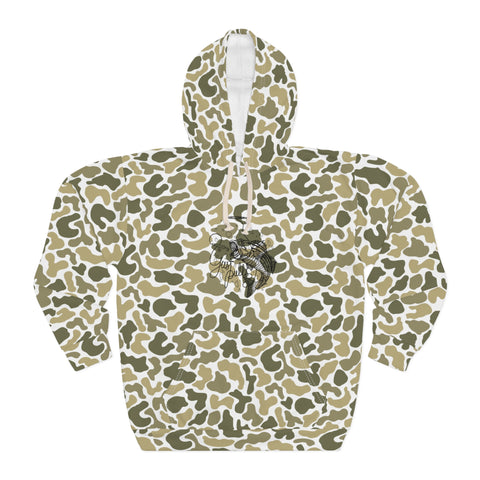 Camo Fish Unisex Hoodie, Outdoor Wear, Fishing Gift, Hunting Apparel, Cozy Sweatshirt, Nature Lover Hoodie