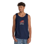 Fishing Vibes Unisex Heavy Cotton Tank Top, Summer Apparel, Outdoor Wear, Gift for Fishermen, Beach Day Outfit, Casual Style