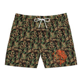 Camo Print Men's Mid-Length Swim Shorts (AOP)