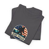 Just Pulls Bigfoot Shirt – American Flag Bigfoot Graphic Tee