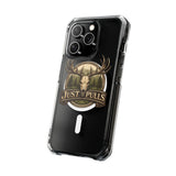 Clear Magnetic Phone Case — 'Just Pulls' Deer Skull Hunting Design