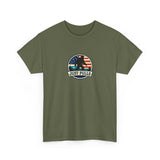 Just Pulls Bigfoot Shirt – American Flag Bigfoot Graphic Tee