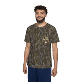 Bottomland Camo Duck Jersey, Athletic Tee, Men's Casual Wear, Gym Shirt, Outdoor Clothing, Gift for Sports Enthusiasts