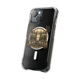 Clear Magnetic Phone Case — 'Just Pulls' Deer Skull Hunting Design