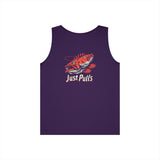 Fishing Vibes Unisex Heavy Cotton Tank Top, Summer Apparel, Outdoor Wear, Gift for Fishermen, Beach Day Outfit, Casual Style
