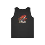 Fishing Vibes Unisex Heavy Cotton Tank Top, Summer Apparel, Outdoor Wear, Gift for Fishermen, Beach Day Outfit, Casual Style