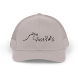 Trucker Cap — Minimalist Wave Logo "Just Kulls" Mesh Snapback