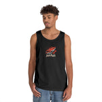 Fishing Vibes Unisex Heavy Cotton Tank Top, Summer Apparel, Outdoor Wear, Gift for Fishermen, Beach Day Outfit, Casual Style